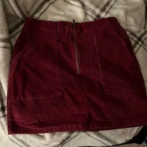 Maroon color skirt